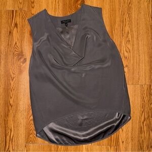 Rag & Bone Cowl Neck Silk Sleeveless Top in Grey Small